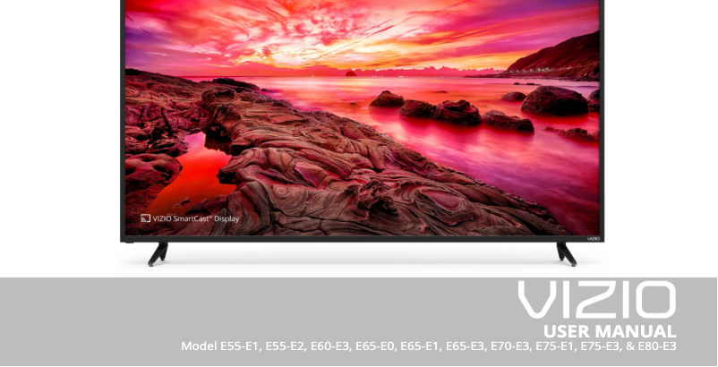 Page 1 de la notice Manuel utilisateur VIZIO E75-E3