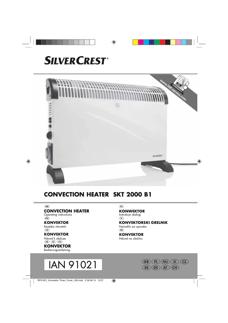 Page n°1 - Manuel utilisateur SilverCrest SKT 2000 B1