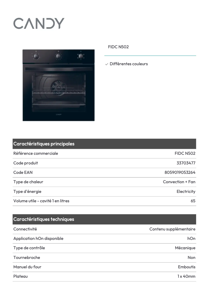 Image de la première page du manuel de l'appareil FIDC N502