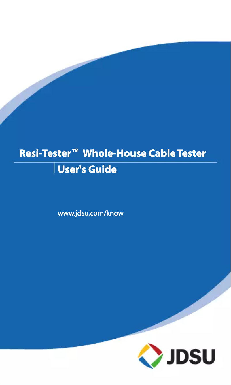 Page n°1 - Manuel utilisateur JDSU TP300