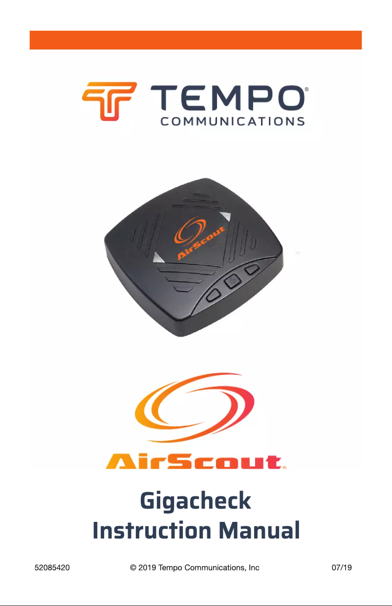 Page 1 de la notice Manuel utilisateur Tempo AGC350