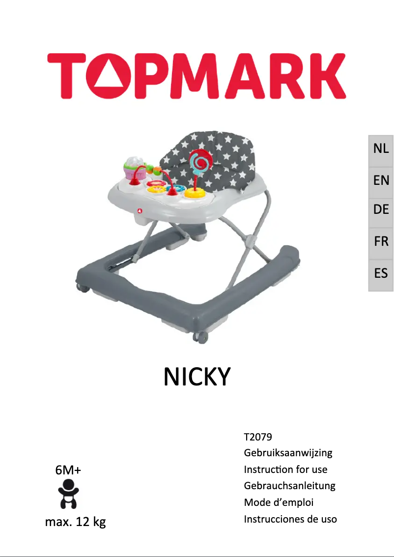 Page 1 de la notice Manuel utilisateur Topmark Nicky