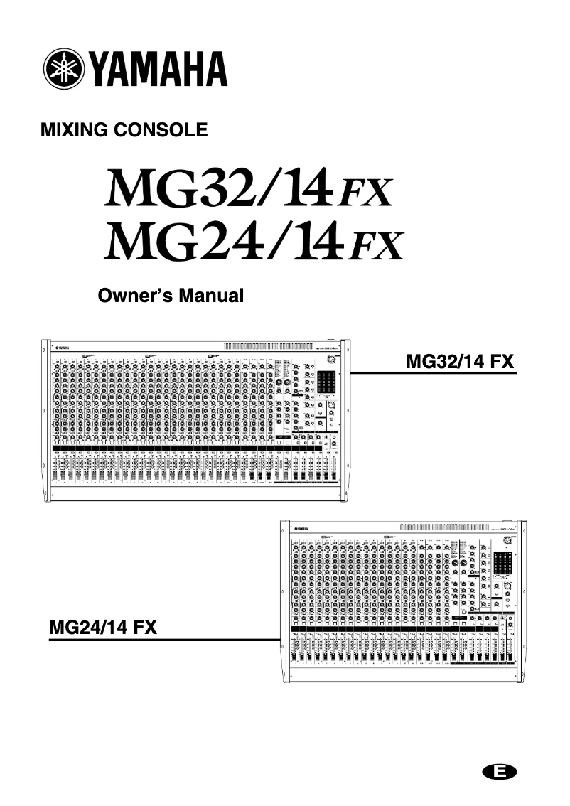 Page 1 de la notice Manuel utilisateur Yamaha MG24-14FX