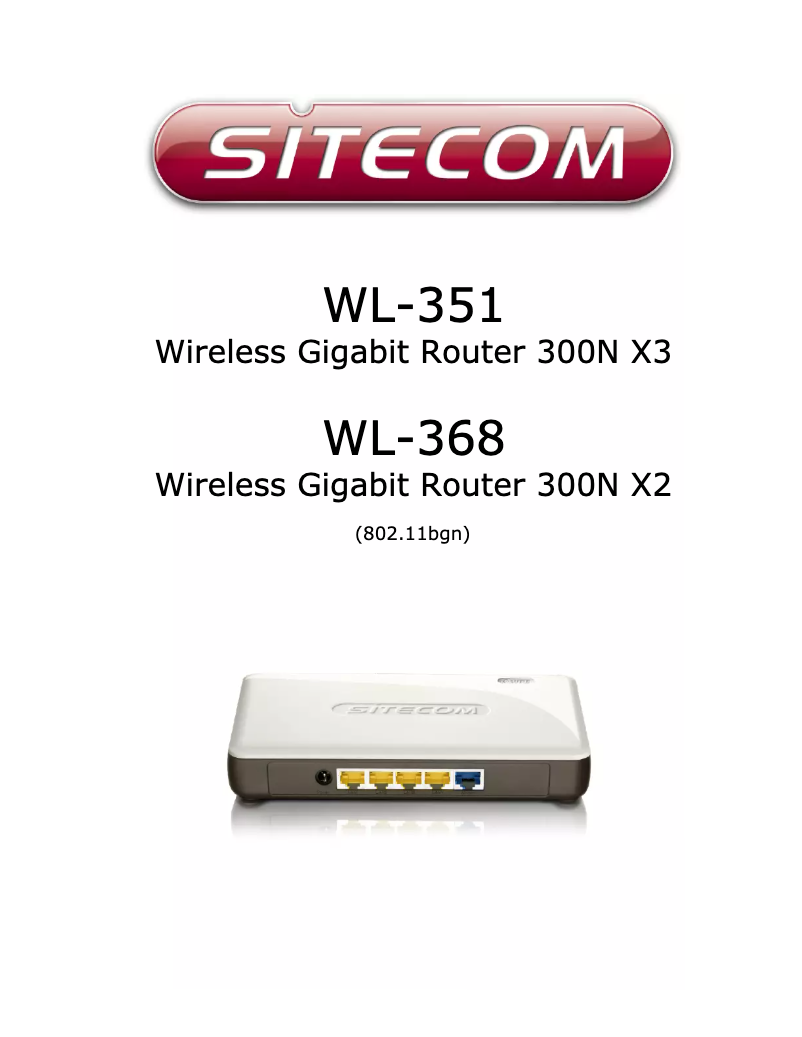 Page n°1 - Manuel utilisateur Sitecom WL-368