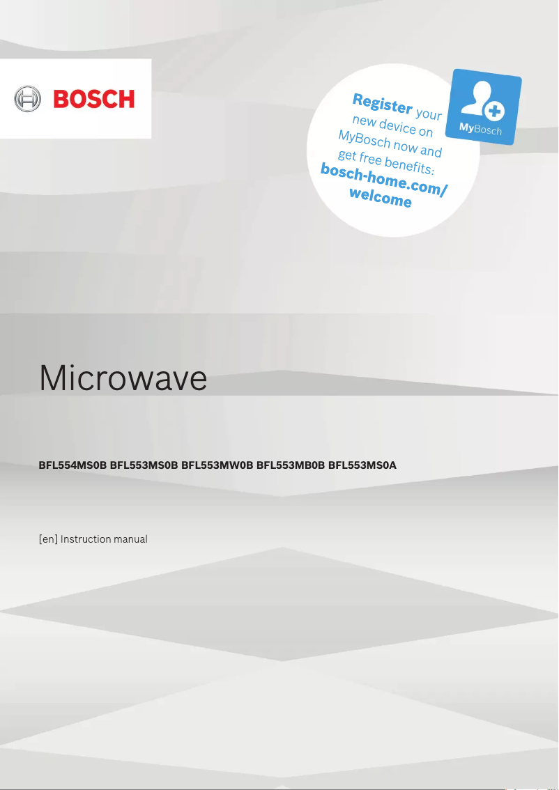 Page 1 de la notice Manuel utilisateur Bosch BFL554MB0B