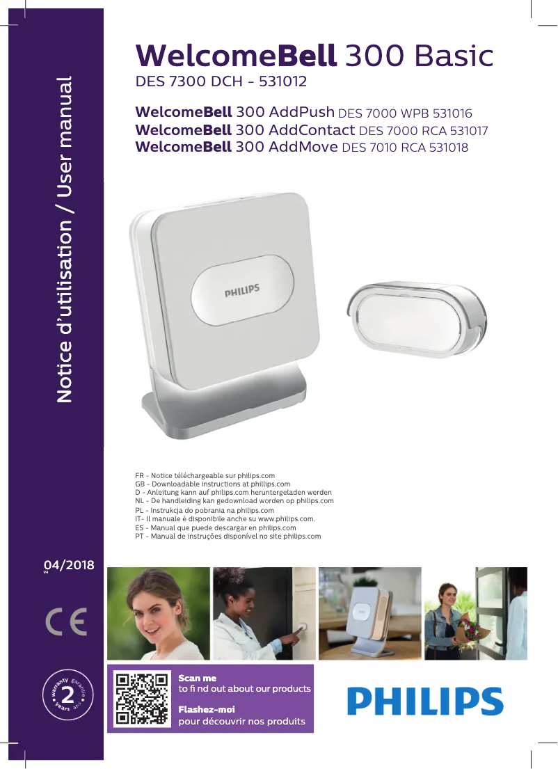 Page 1 de la notice Mode d'emploi Philips DES7300DCH