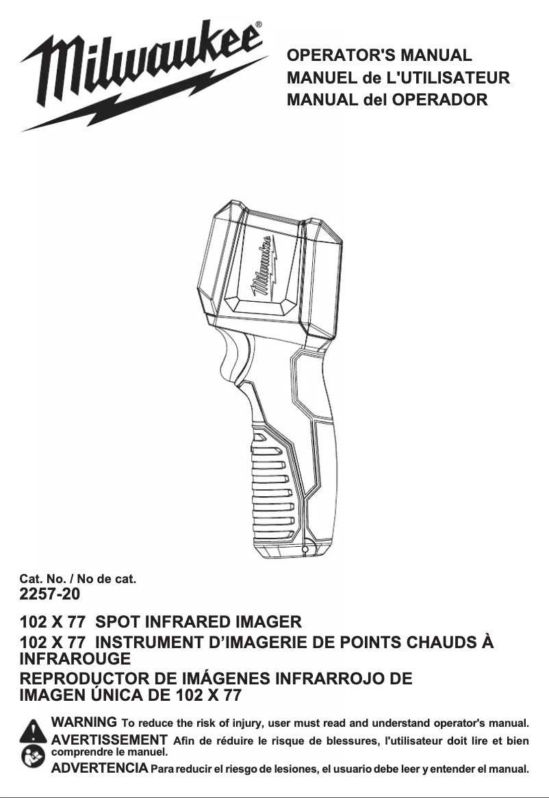 Page n°1 - Manuel utilisateur Milwaukee 2257-20