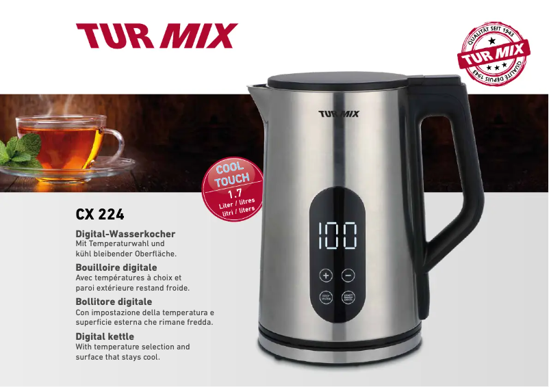 Page 1 de la notice Manuel utilisateur Turmix CX 244