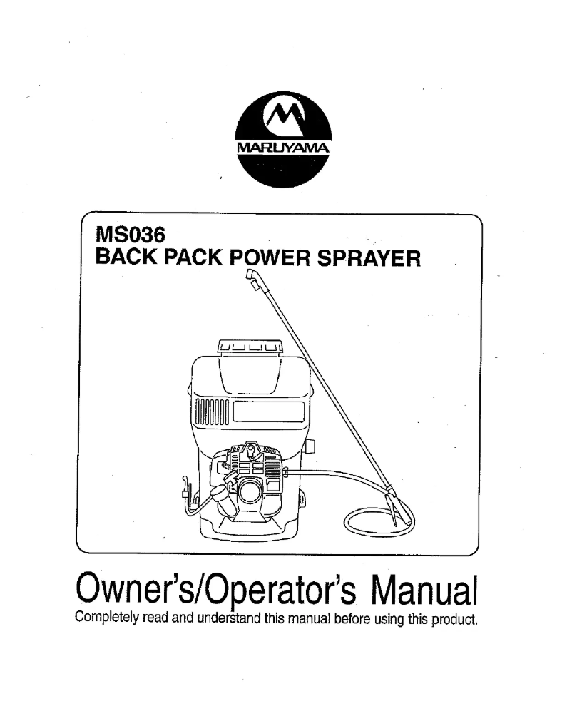 Image de la première page du manuel de l'appareil MS036