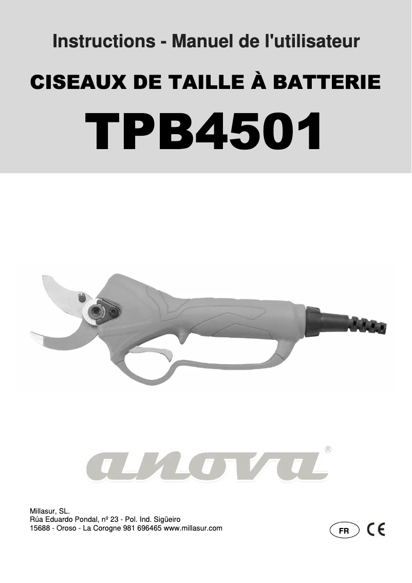 Página 1 del manual Manual de usuario Anova TPB4501