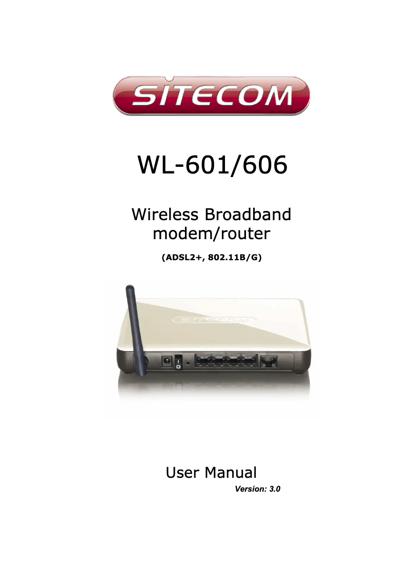 Page n°1 - Manuel utilisateur Sitecom WL-606