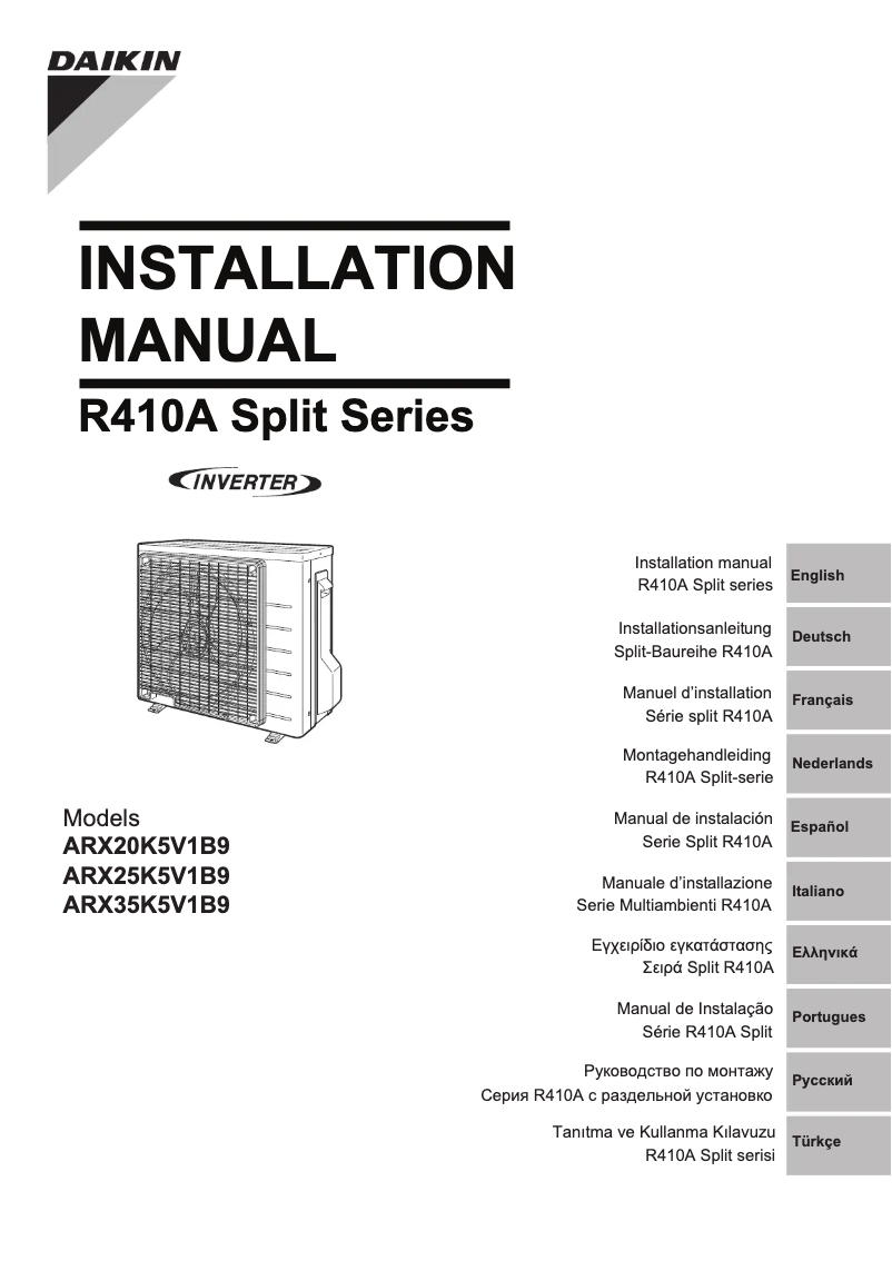 Página 1 del manual Manual de usuario Daikin ARX25K2V1B