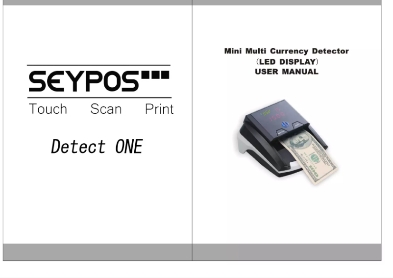 Image de la première page du manuel de l'appareil Detect ONE