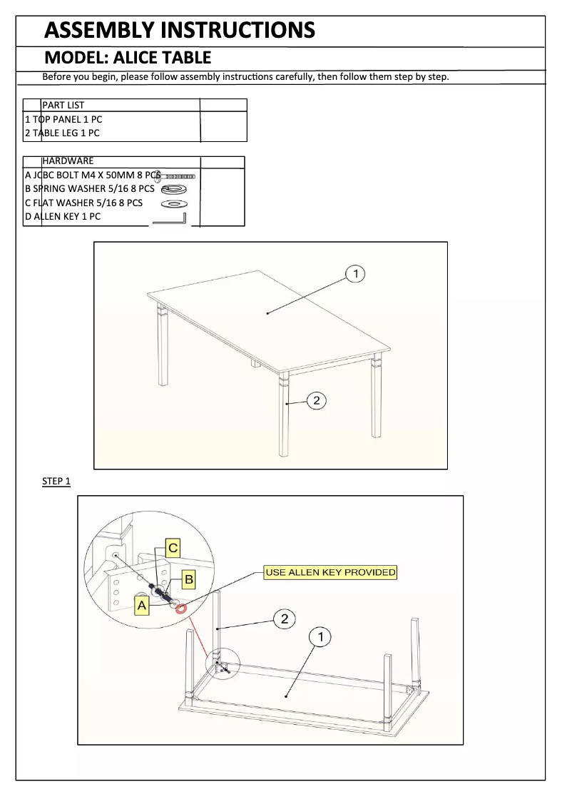 Page 1 de la notice Manuel utilisateur Mio Alice