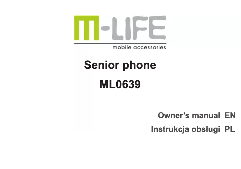 Página 1 del manual Manual de usuario M-life ML0639