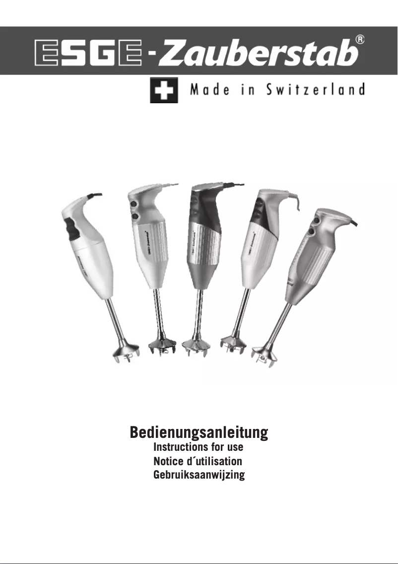 Image de la première page du manuel de l'appareil ESGE M 160 B