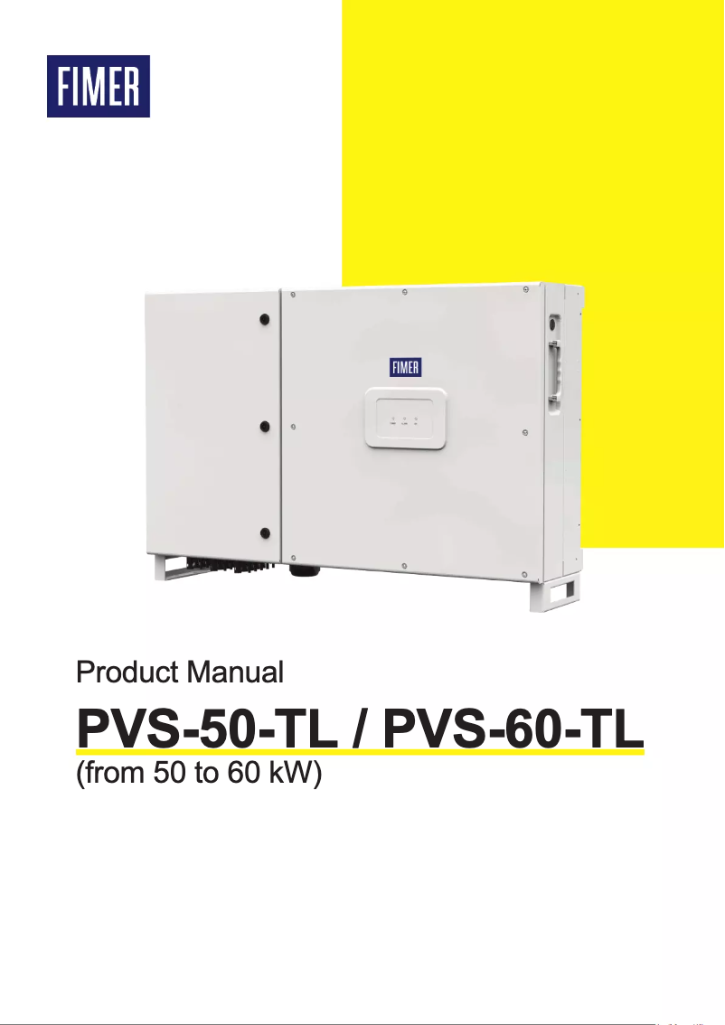 Image de la première page du manuel de l'appareil PVS-60-TL