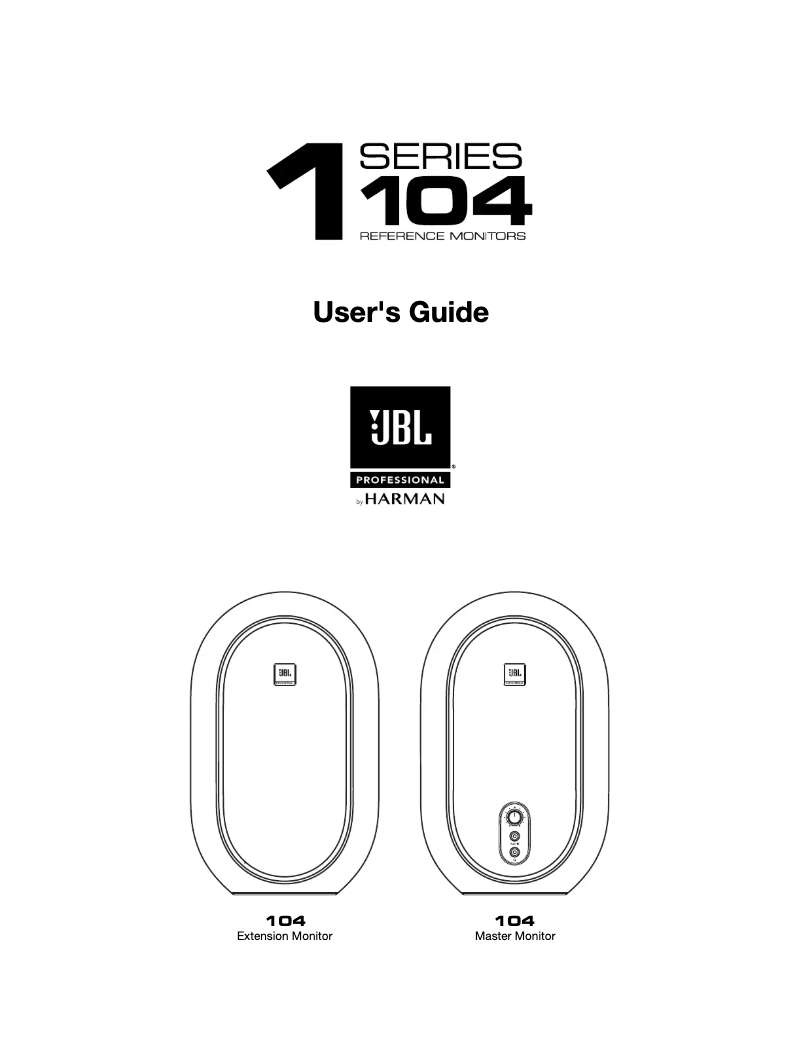 Page 1 de la notice Manuel utilisateur JBL 1 Series 104