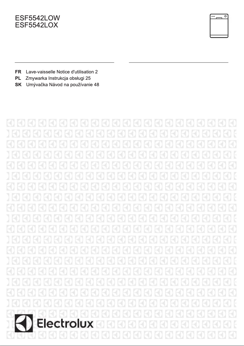 Page n°1 - Manuel utilisateur Electrolux ESF5542LOW