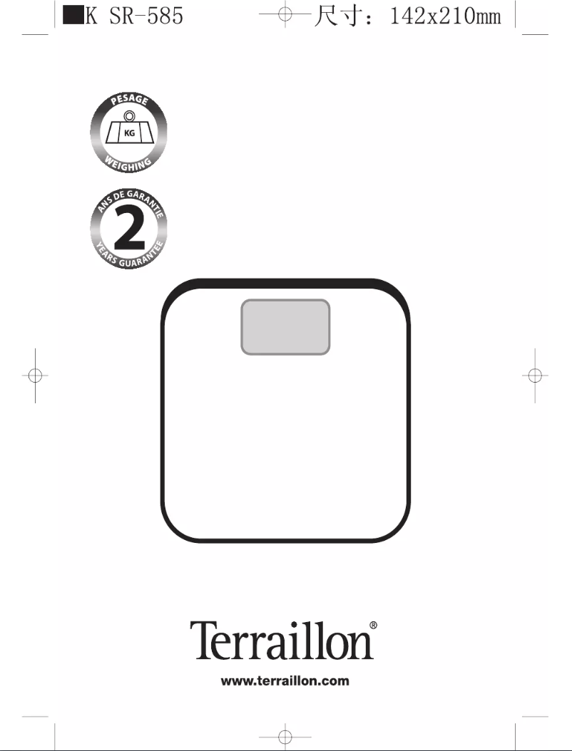 Page n°1 - Manuel utilisateur Terraillon Window