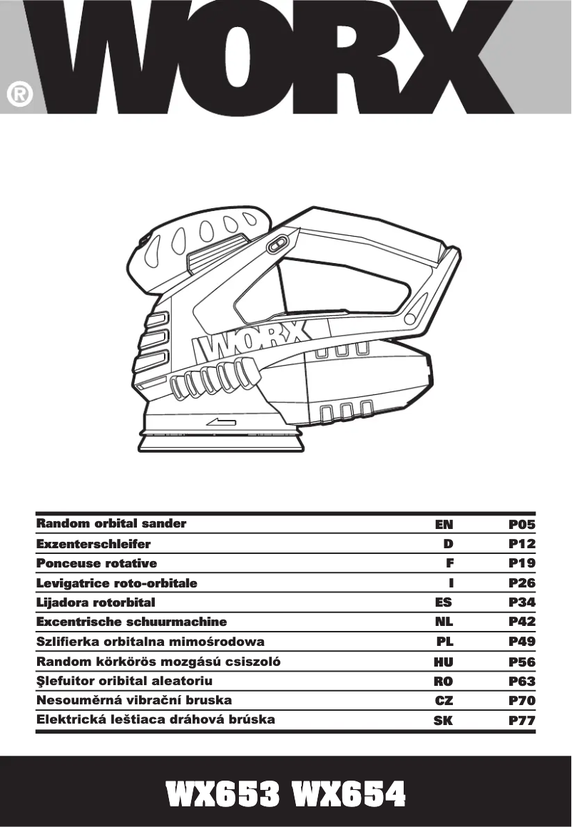 Page n°1 - Manuel utilisateur Worx WX654