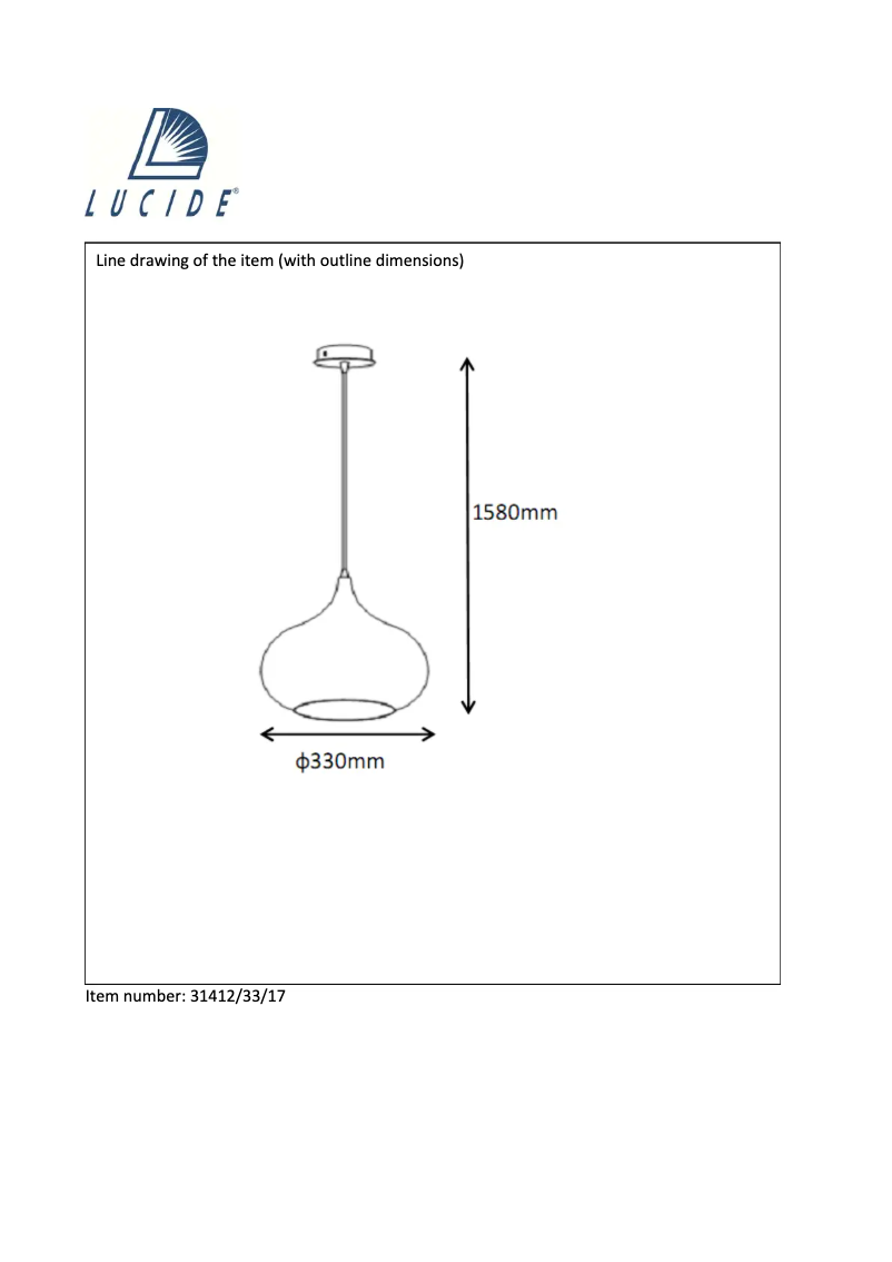 Page 1 de la notice Manuel utilisateur Lucide Riva 31412/33/17