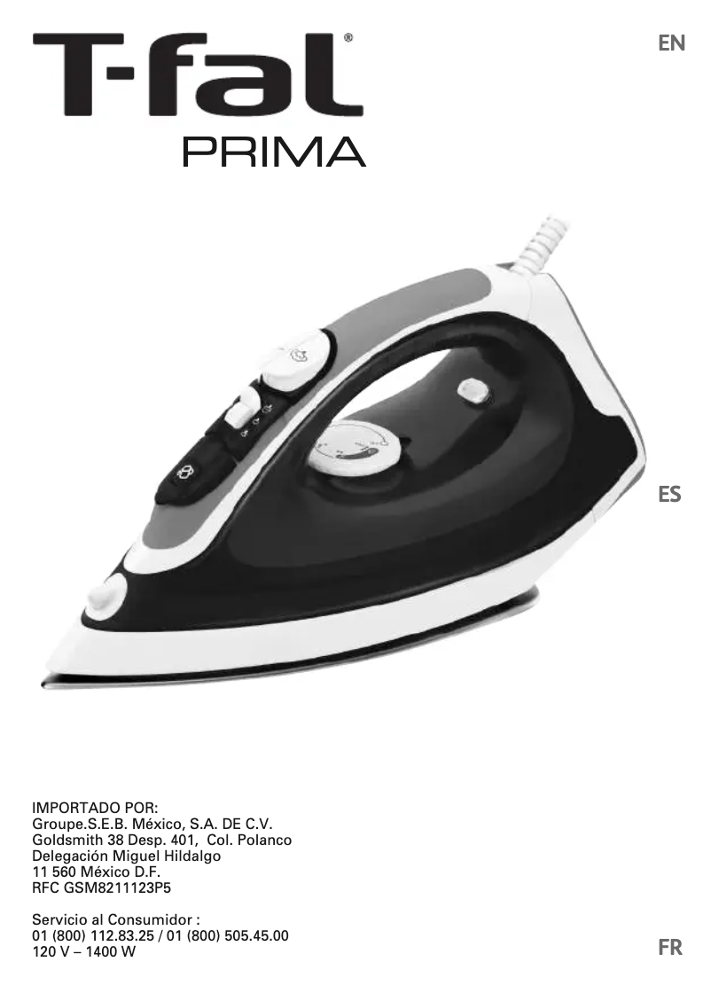 Image de la première page du manuel de l'appareil Prima FV3756