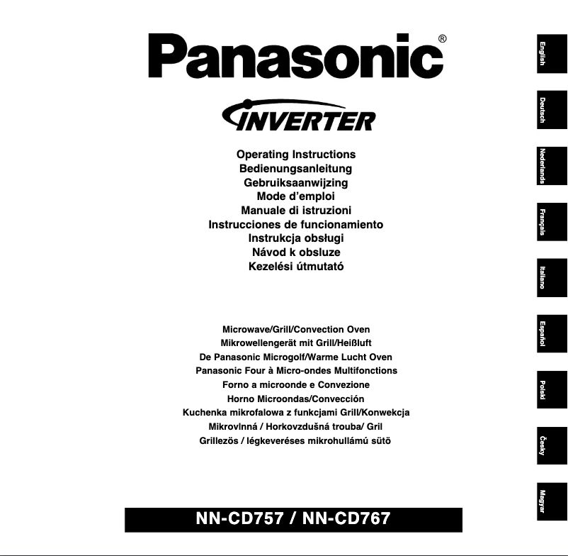 Page 1 de la notice Manuel utilisateur Panasonic Inverter NN-CD757