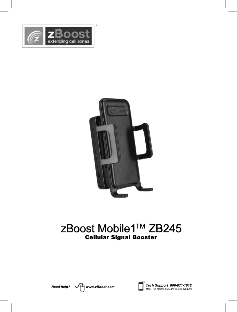Page 1 de la notice Manuel utilisateur zBoost Mobile1 ZB245