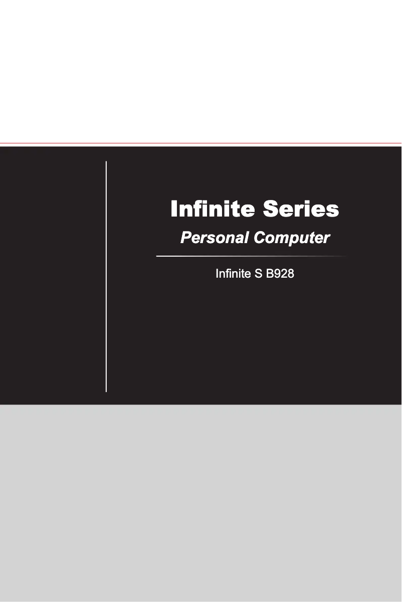 Page 1 de la notice Manuel utilisateur MSI Infinite S 8RB-011EU