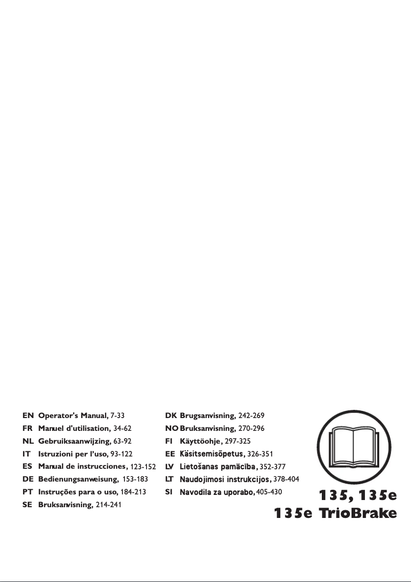 Page n°1 - Manuel utilisateur Husqvarna 135