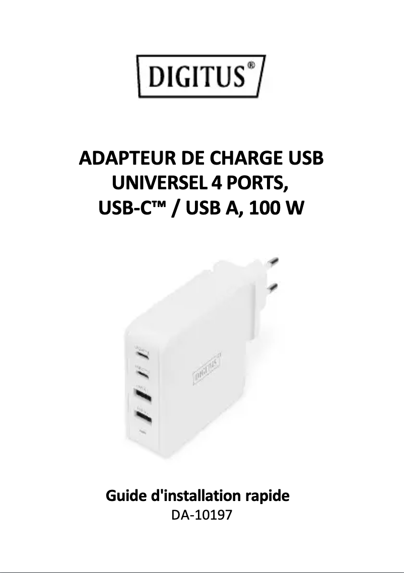 Imagen de la primera página del manual del dispositivo DA-10197