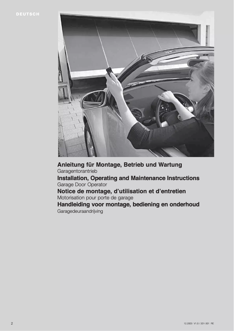 Image de la première page du manuel de l'appareil GA101