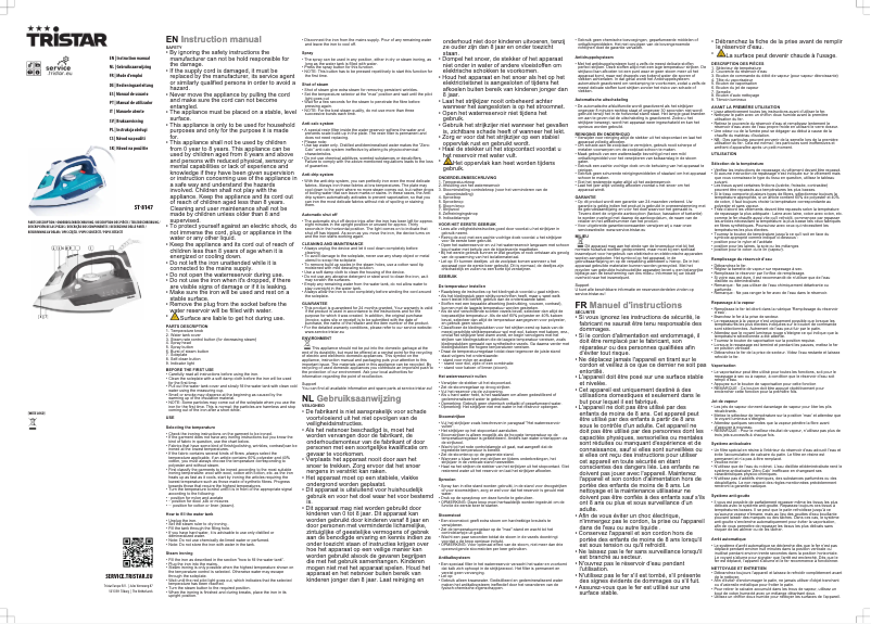 Página 1 del manual Manual de usuario TriStar ST-8147