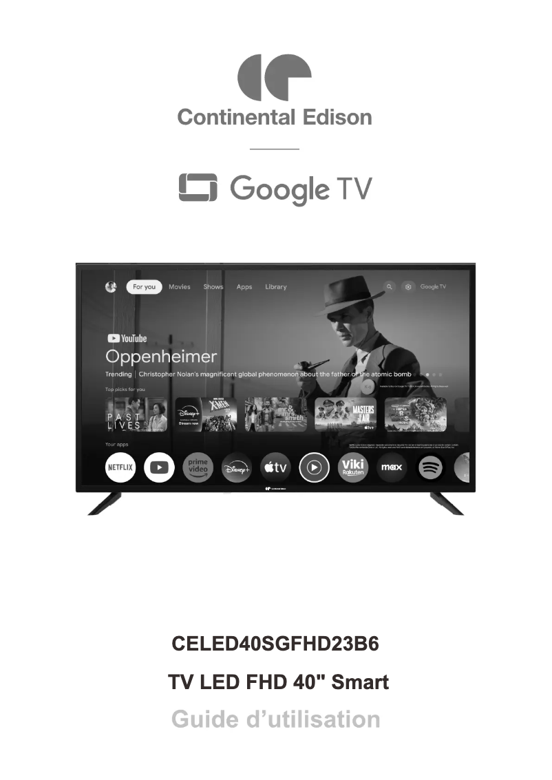 Image de la première page du manuel de l'appareil CELED40SGFHD23B6