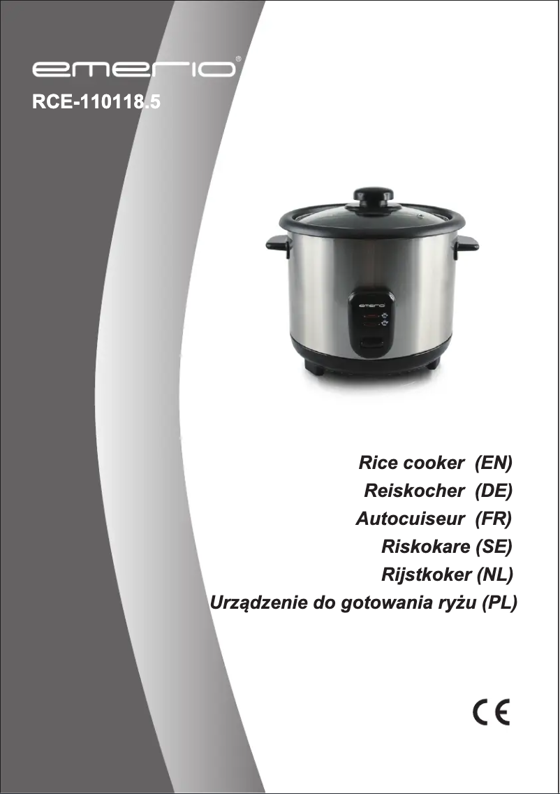 Image de la première page du manuel de l'appareil RCE-110118