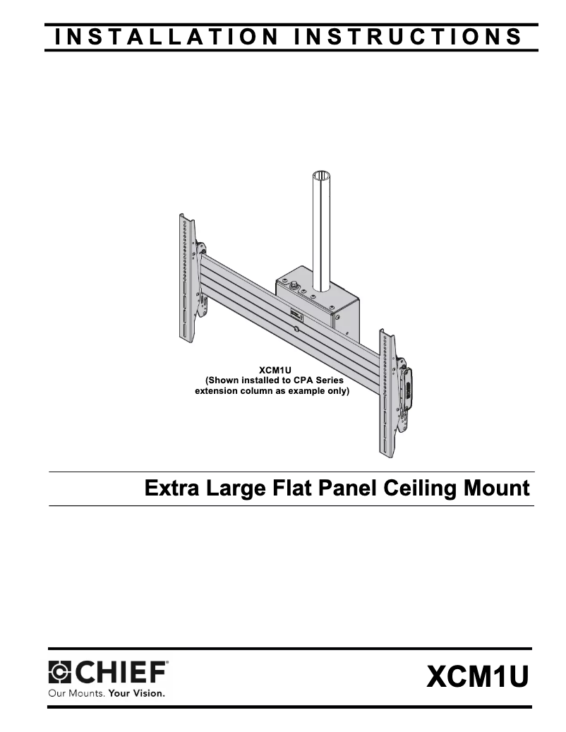Page 1 de la notice Manuel utilisateur Chief XCM1U