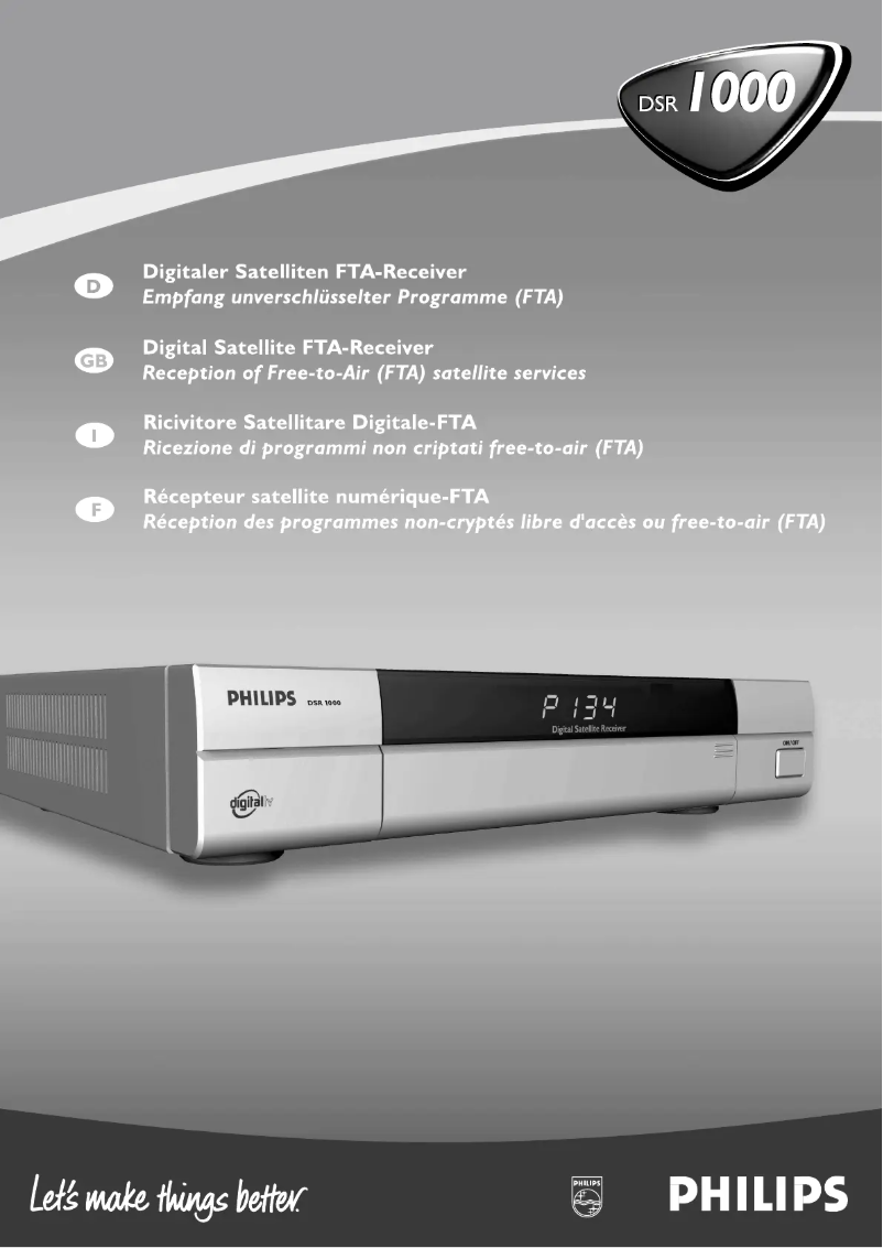 Page 1 de la notice Manuel utilisateur Philips DSR1000
