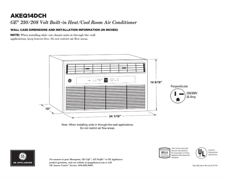 Image de la première page du manuel de l'appareil AKEQ14DCH
