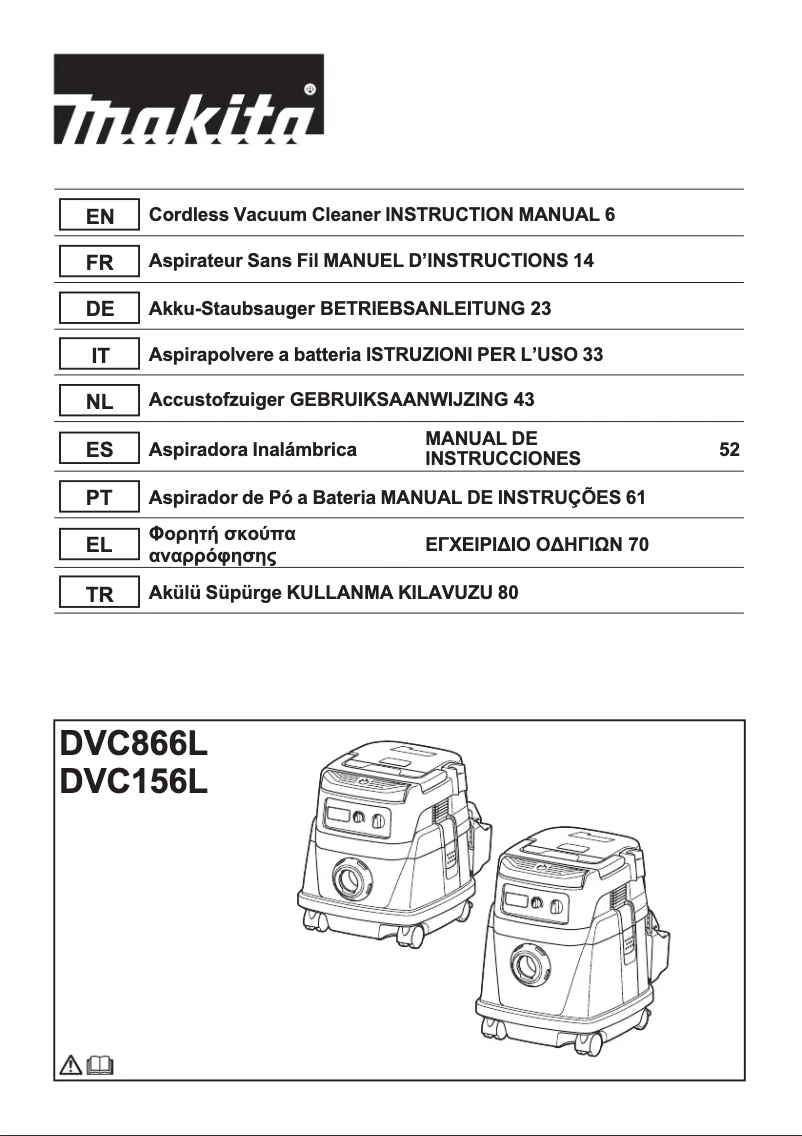 Page n°1 - Manuel utilisateur Makita DVC866LZX1