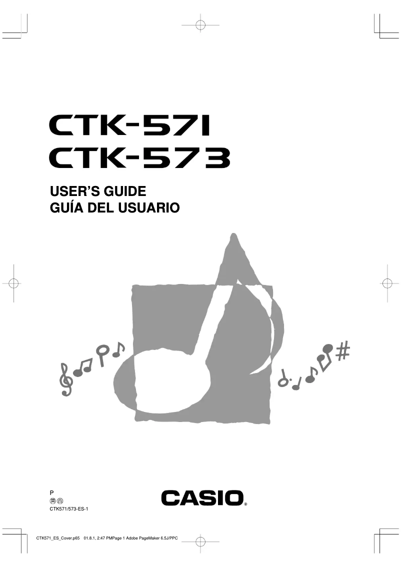 Page n°1 - Manuel utilisateur Casio CTK-573