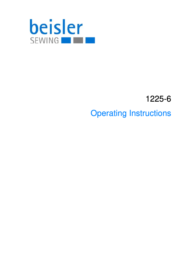 Page n°1 - Manuel utilisateur Dürkopp Adler 1225