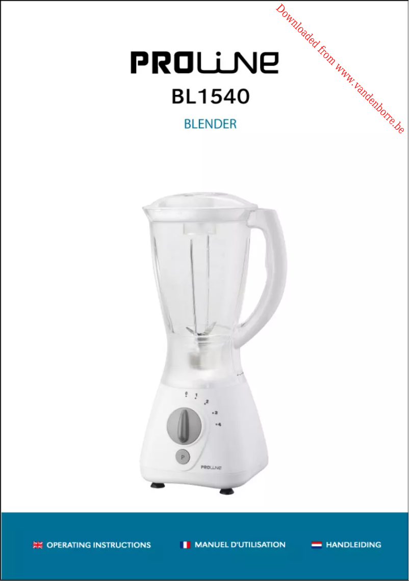 Page 1 de la notice Manuel utilisateur Proline BL1540