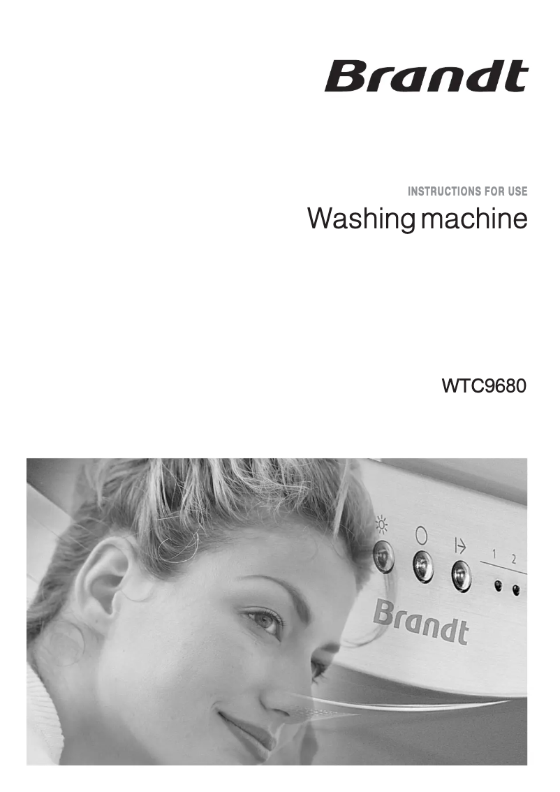 Page n°1 - Manuel utilisateur Brandt WTC9680