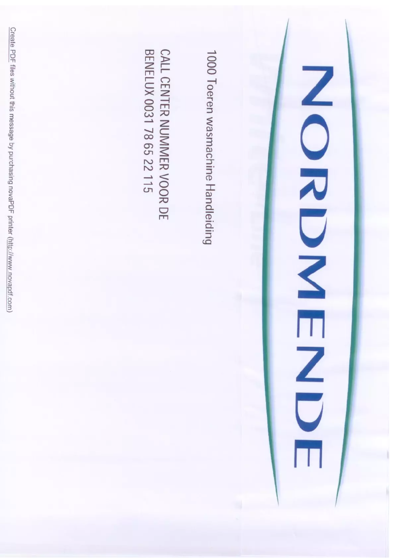 Page 1 de la notice Manuel utilisateur Nordmende MW1000