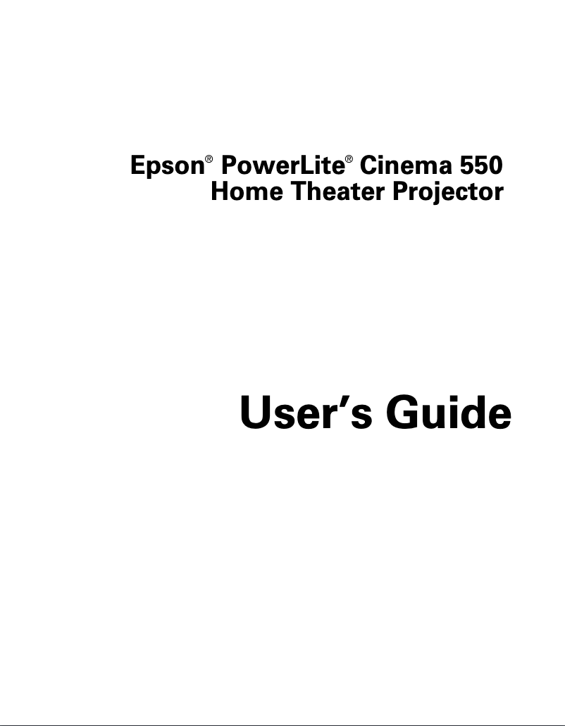 Imagen de la primera página del manual del dispositivo PowerLite Cinema 550