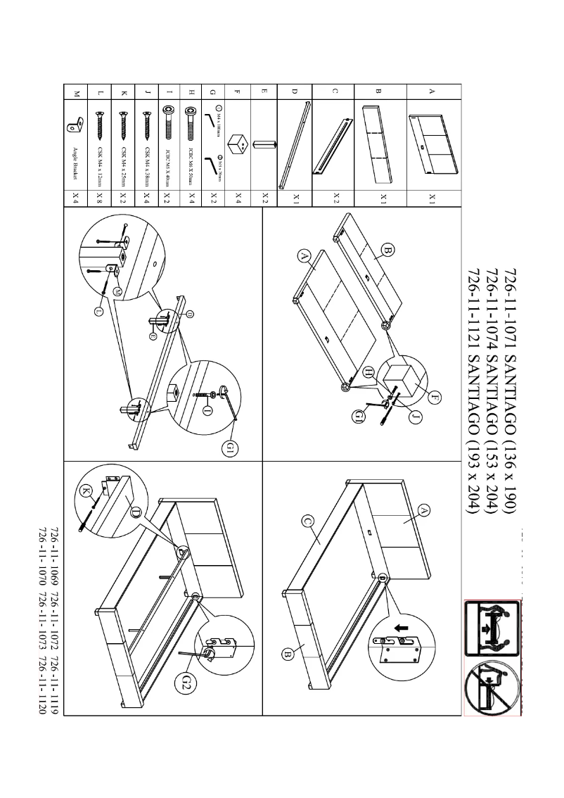 Page 1 de la notice Manuel utilisateur JYSK Santiago (204x159)