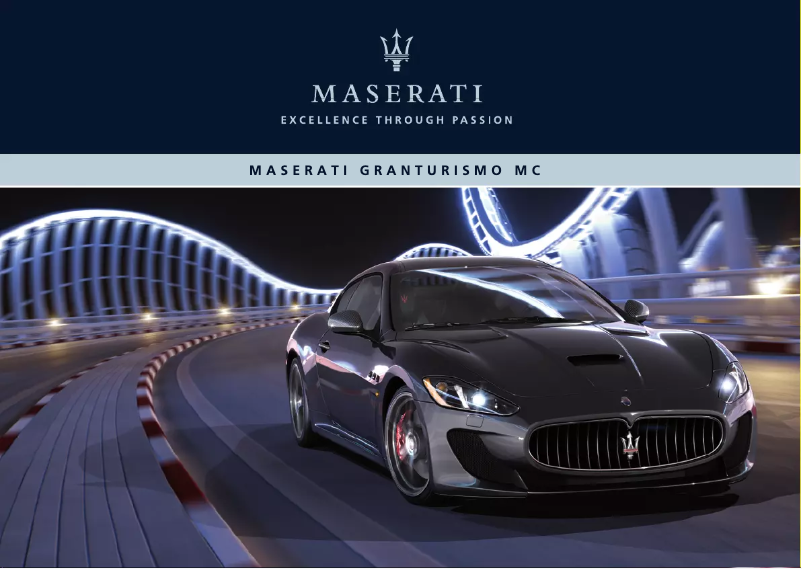 Image de la première page du manuel de l'appareil Granturismo MC (2015)
