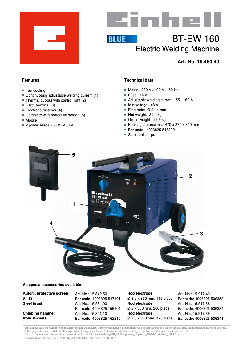 Image de la première page du manuel de l'appareil BT-EW 160