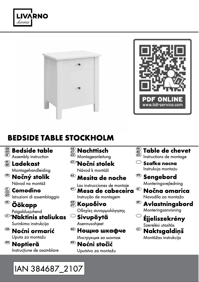 Page 1 de la notice Manuel utilisateur Livarno Lux IAN 384687